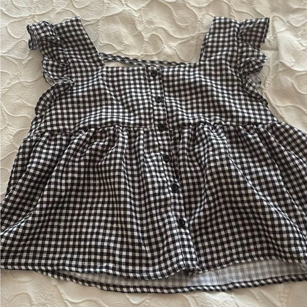 Black and White Gingham Blouse